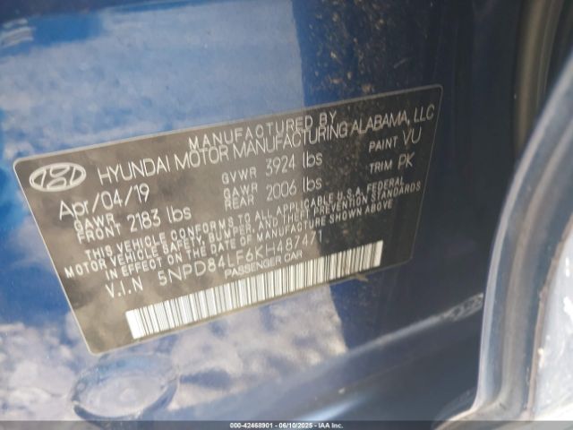 2019 HYUNDAI ELANTRA 5NPD84LF6KH487471 Photo 8