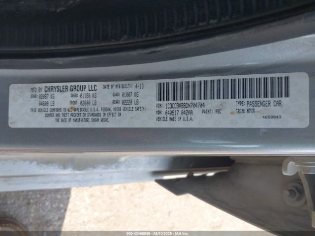 2013 CHRYSLER 200 1C3CCBAB8DN704704 Photo 8