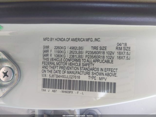 2018 ACURA RDX 5J8TB4H50JL027618 Photo 8