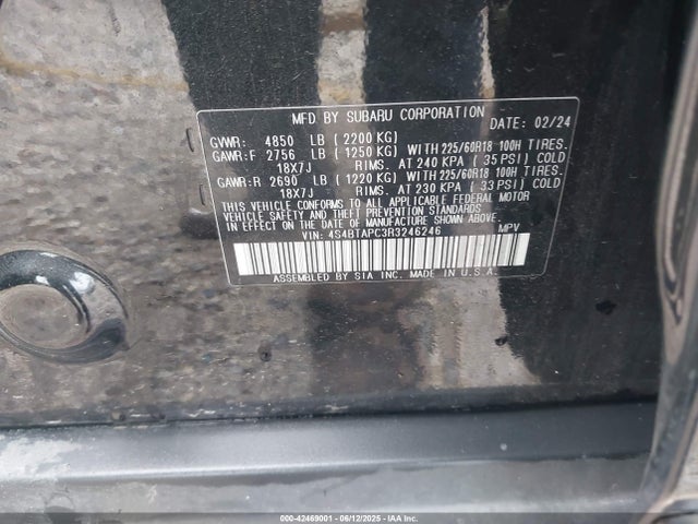 4S4BTAPC3R3246246 Subaru na, u5