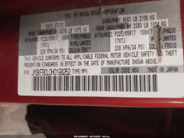 2017 MAZDA CX-5 JM3KFBCL0H0198252 Photo 8