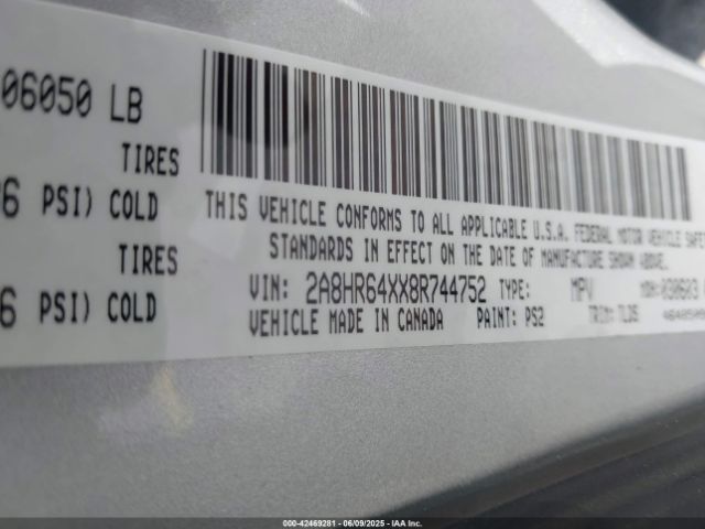 2008 CHRYSLER TOWN & COUNTRY 2A8HR64XX8R744752 Photo 8