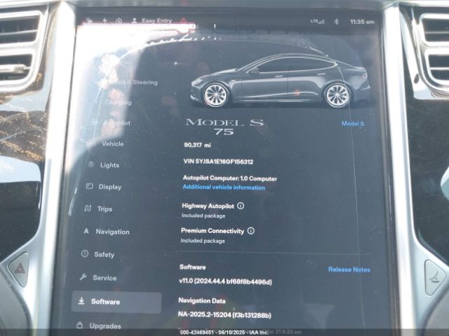 2016 TESLA MODEL S 5YJSA1E16GF156312 Photo 6