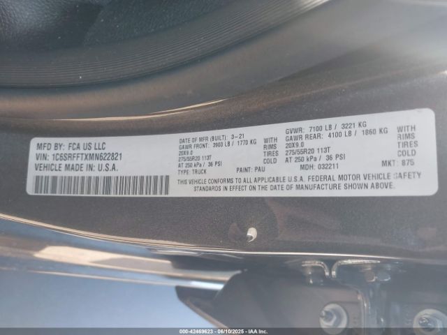 2021 RAM 1500 1C6SRFFTXMN622821 Photo 8
