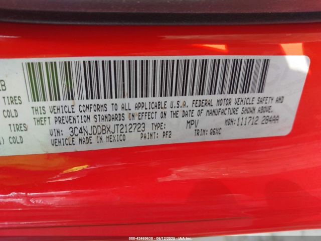 2018 JEEP COMPASS 3C4NJDDBXJT212723 Photo 8