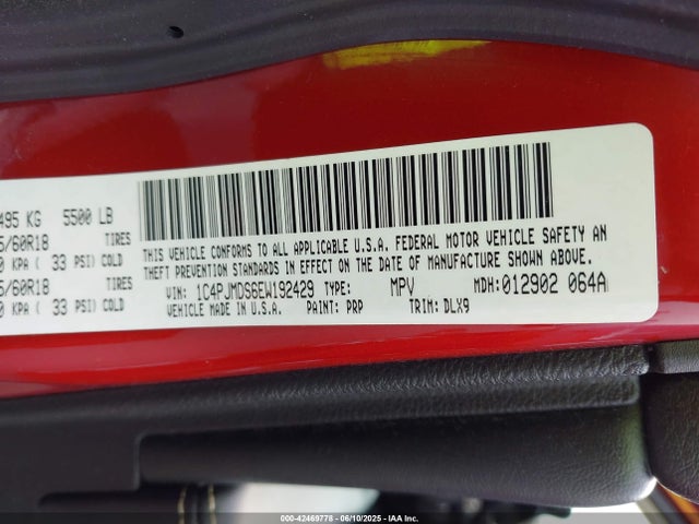 1C4PJMDS6EW192429 Jeep 2014