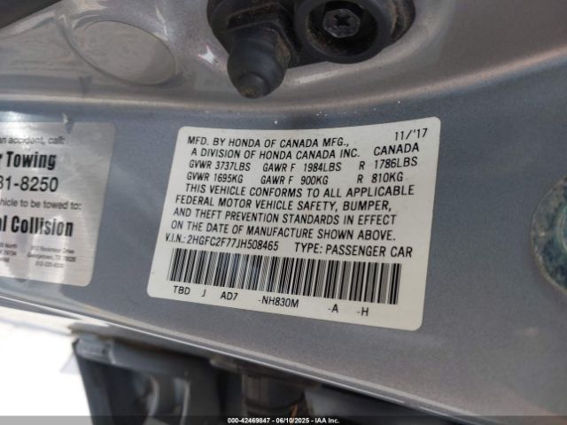 2HGFC2F77JH508465 Honda k20c2