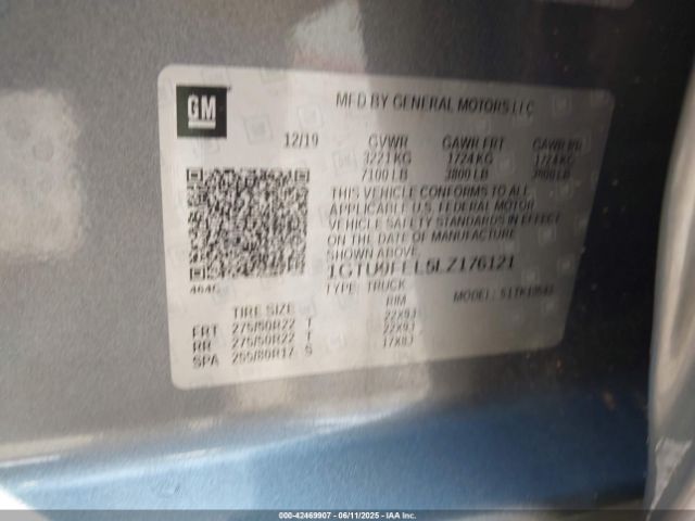 2020 GMC SIERRA 1500 1GTU9FEL5LZ176121 Photo 8
