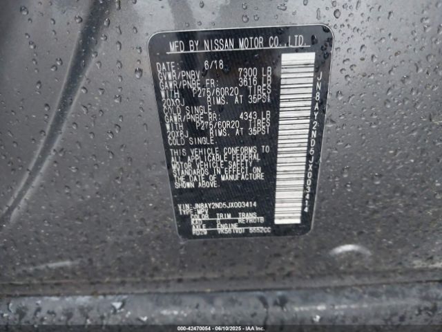 2018 NISSAN ARMADA JN8AY2ND5JX003414 Photo 8