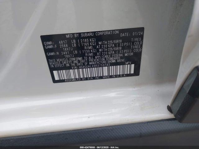 4S4GUHL69R3759142 Subaru na