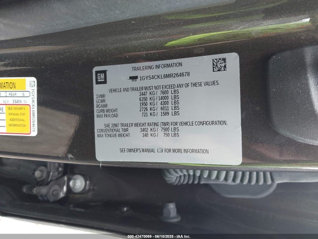 2021 CADILLAC ESCALADE 1GYS4CKL6MR264678 Photo 8