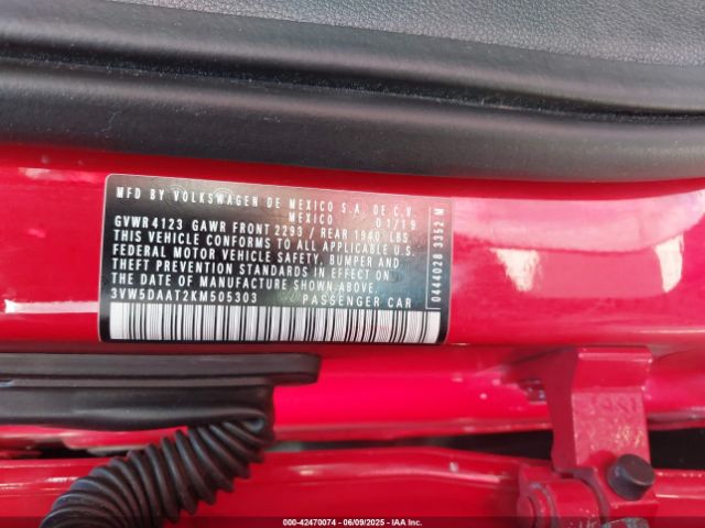 2019 VOLKSWAGEN BEETLE 3VW5DAAT2KM505303 Photo 8