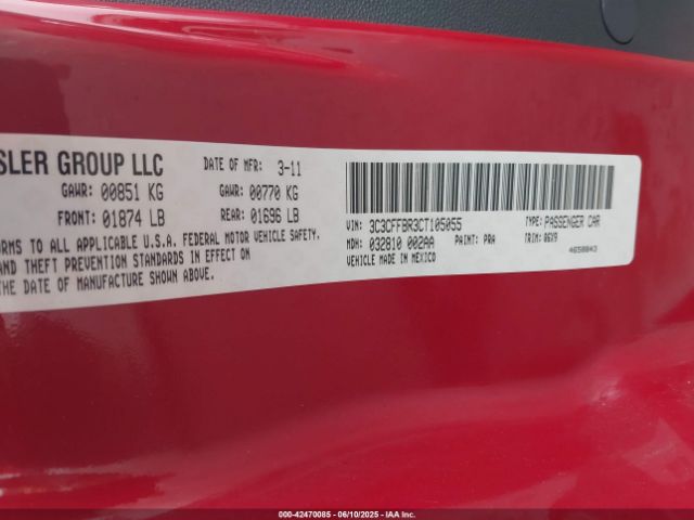 2012 FIAT 500 3C3CFFBR3CT105055 Photo 8