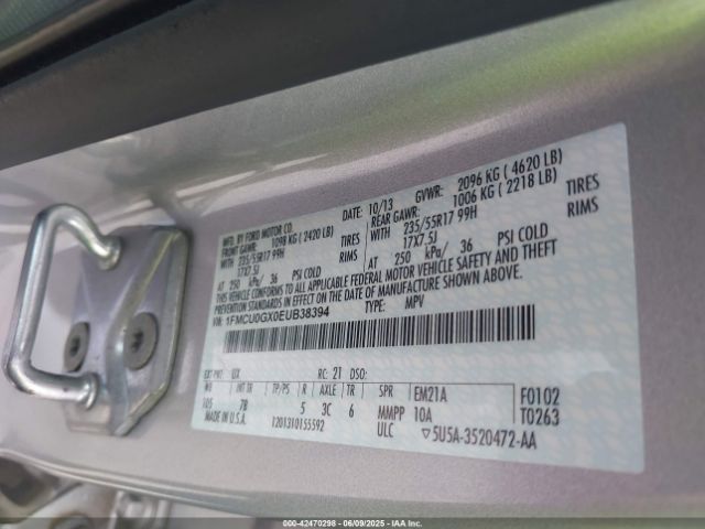 1FMCU0GX0EUB38394 Ford ESCAPE SE