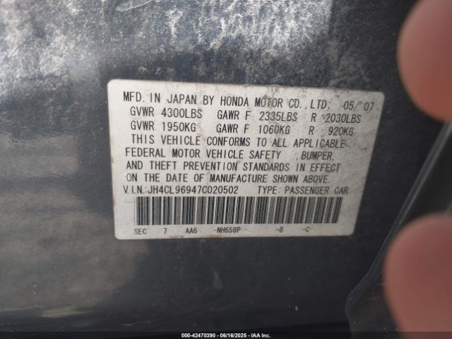 2007 ACURA TSX JH4CL96947C020502 Photo 8