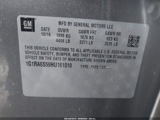2017 CHEVROLET VOLT 1G1RA6S59HU161010 Photo 8