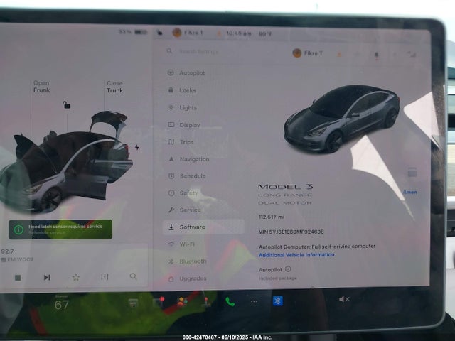 2021 TESLA MODEL 3 5YJ3E1EB9MF924698 Photo 6