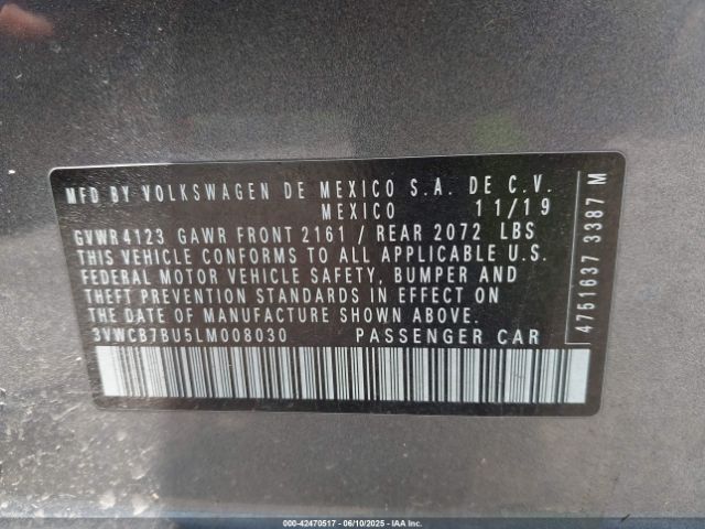 2020 VOLKSWAGEN JETTA 3VWCB7BU5LM008030 Photo 8