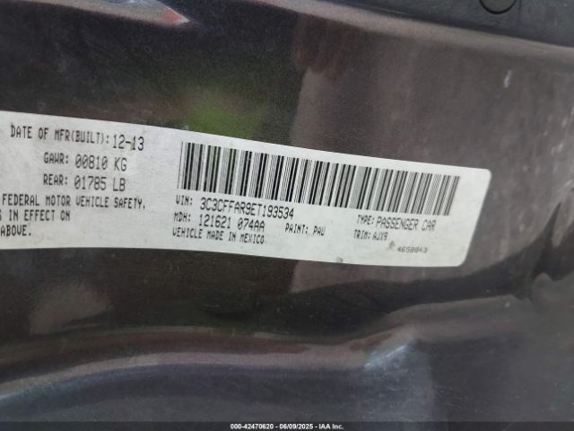 3C3CFFAR9ET193534 Fiat 500 POP