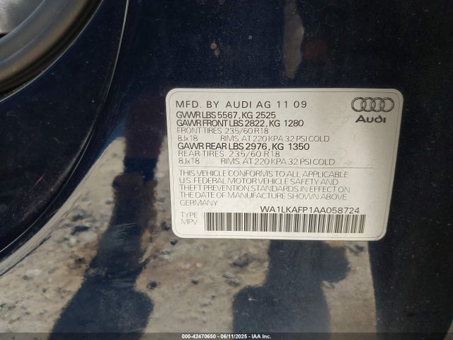 2010 AUDI Q5 WA1LKAFP1AA058724 Photo 8