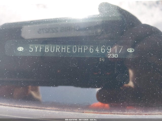 5YFBURHE0HP646917 Toyota 2zr-fe