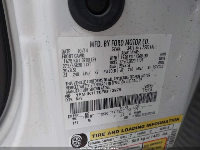 Ford 2015 2015 1FMJK1LT6FEF12976 Image 9