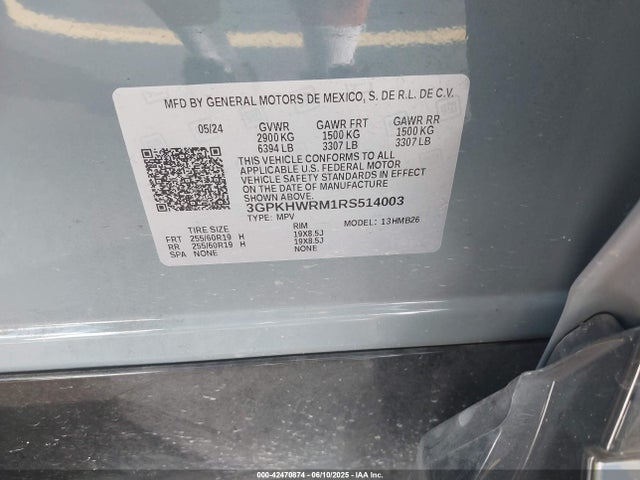 Honda x0b+ec5 2024 3GPKHWRM1RS514003 Image 9