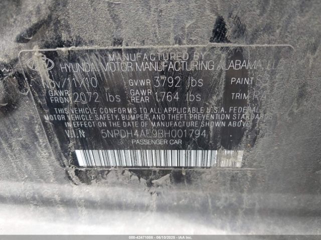 2011 HYUNDAI ELANTRA 5NPDH4AE9BH001794 Photo 8