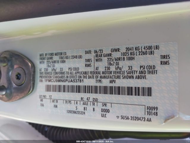 2023 FORD ESCAPE 1FMCU9MN6PUA53781 Photo 8