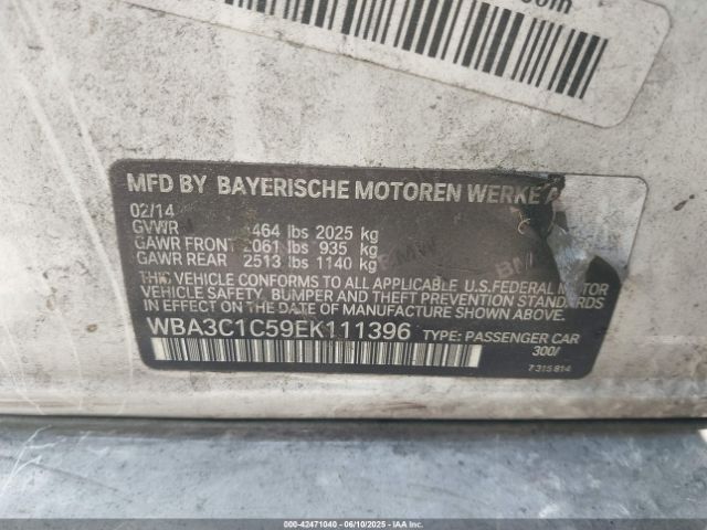 WBA3C1C59EK111396 BMW 328I