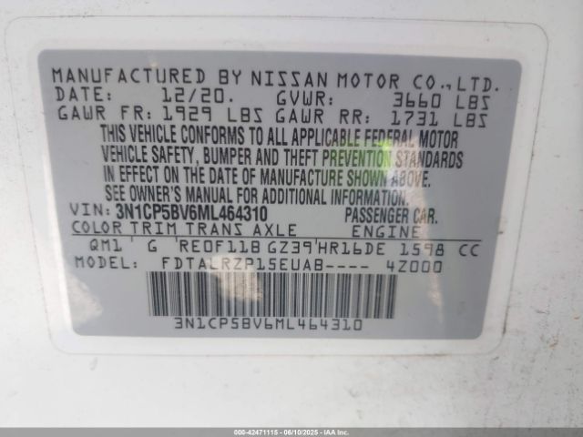 2021 NISSAN KICKS 3N1CP5BV6ML464310 Photo 8