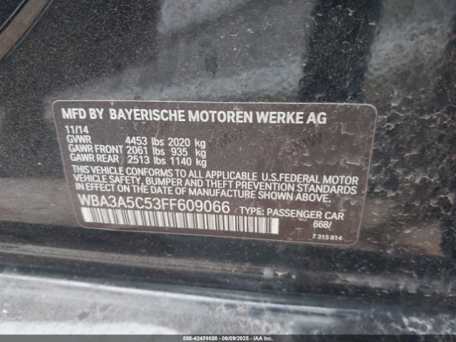 WBA3A5C53FF609066 BMW 2015
