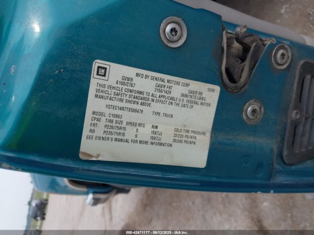 1996 GMC SIERRA 1GTEC14R7TE500479 Photo 8