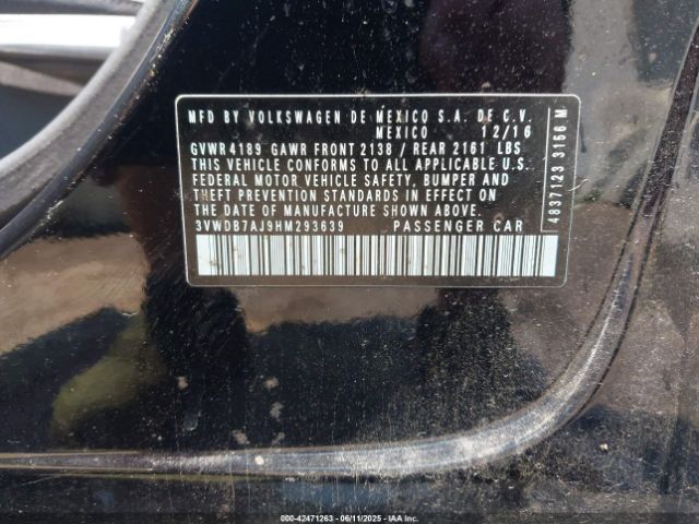 2017 VOLKSWAGEN JETTA 3VWDB7AJ9HM293639 Photo 8