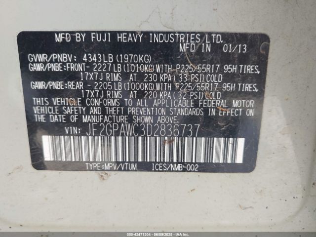 2013 SUBARU XV CROSSTREK JF2GPAWC3D2836737 Photo 8