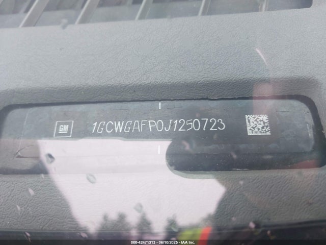 1GCWGAFP0J1250723 Chevrolet lv1 - sidi, vvt, e85 max, iron