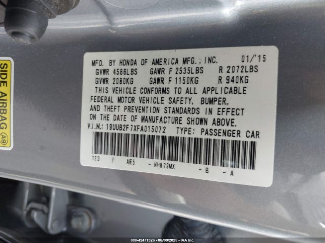 2015 ACURA TLX 19UUB2F7XFA015072 Photo 8