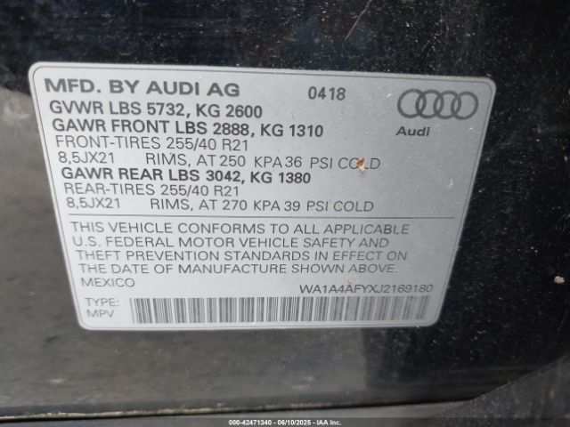 2018 AUDI SQ5 WA1A4AFYXJ2169180 Photo 8
