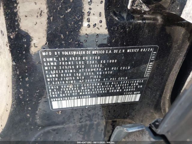 2024 VOLKSWAGEN TAOS 3VV8X7B23RM113989 Photo 8