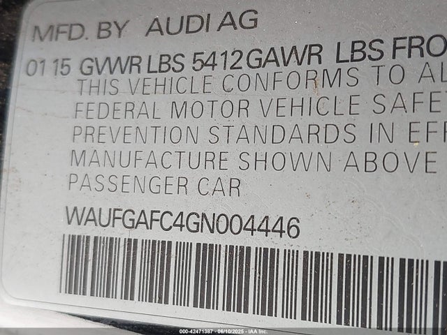 2016 AUDI A6 WAUFGAFC4GN004446 Photo 8