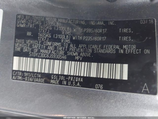 2018 TOYOTA SIENNA 5TDYZ3DC6JS930546 Photo 8