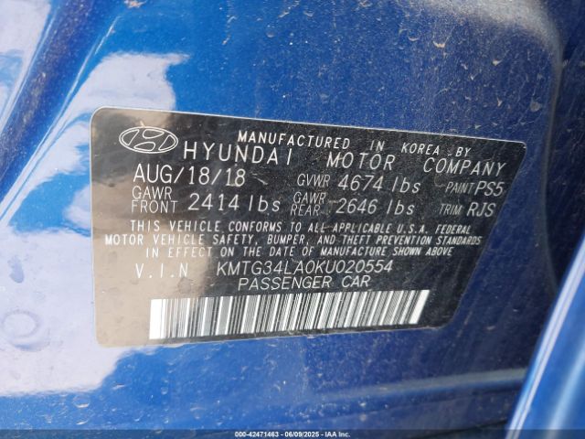 2019 GENESIS G70 KMTG34LA0KU020554 Photo 8