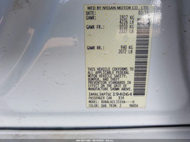 1N4AL3AP7GC194064 Nissan 2016