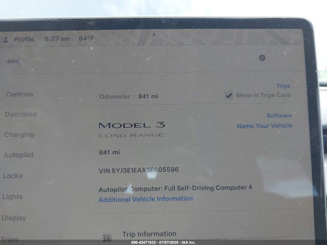 2025 TESLA MODEL 3 5YJ3E1EAXSF905596 Photo 6