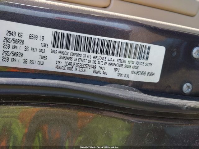 1C4RJFBG2EC570749 Jeep Grand Cherokee Limited