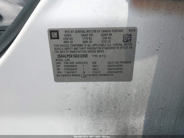 2GKALPEK1G6312008 GMC lea - e85 max, aluminum
