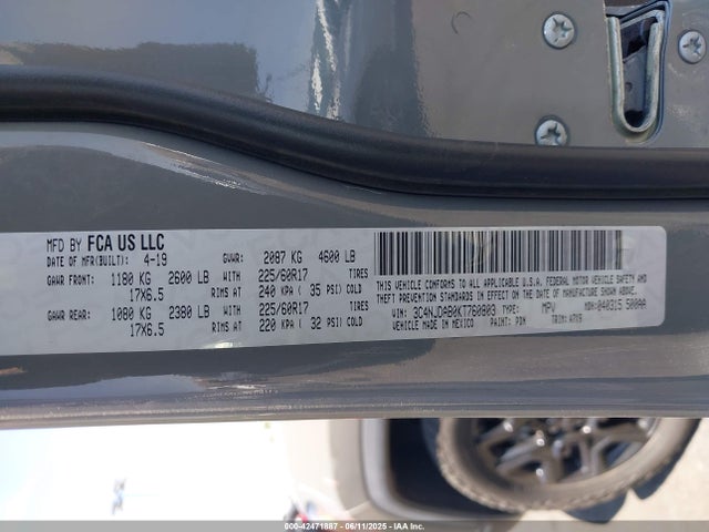 Jeep Compass 2019 3C4NJDAB0KT760803 Image 9