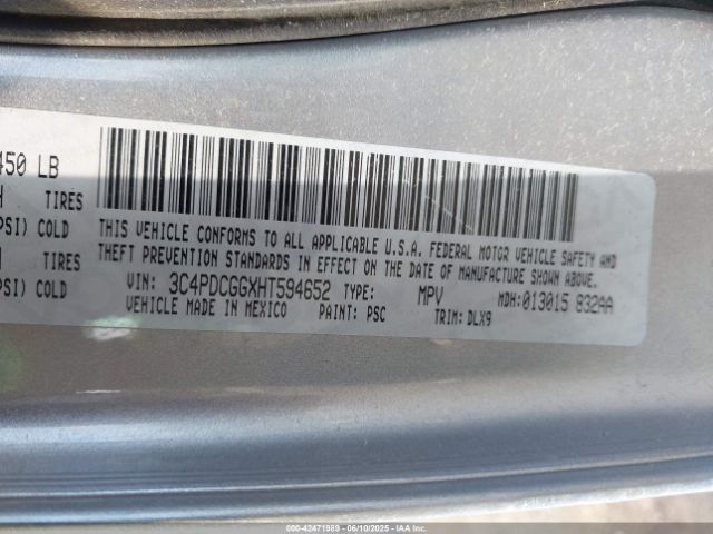 3C4PDCGGXHT594652 Dodge Journey Crossroad Plus