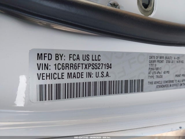 RAM 2023 2023 1C6RR6FTXPS527194 Image 9