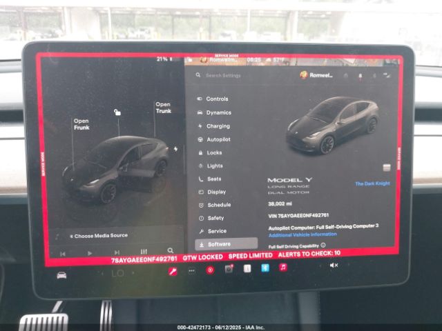 2022 TESLA MODEL Y 7SAYGAEE0NF492761 Photo 6